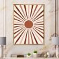 Geometric Radiant Sun  Canvas Wall Art