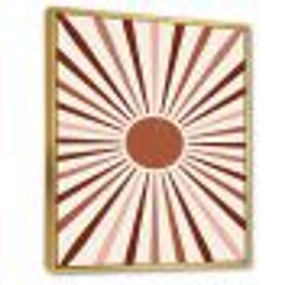 Geometric Radiant Sun  Canvas Wall Art