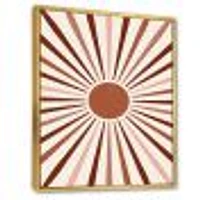 Geometric Radiant Sun  Canvas Wall Art