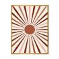 Geometric Radiant Sun  Canvas Wall Art