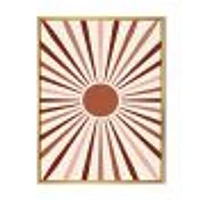 Geometric Radiant Sun  Canvas Wall Art