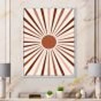 Geometric Radiant Sun  Canvas Wall Art