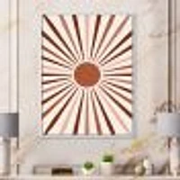 Geometric Radiant Sun  Canvas Wall Art