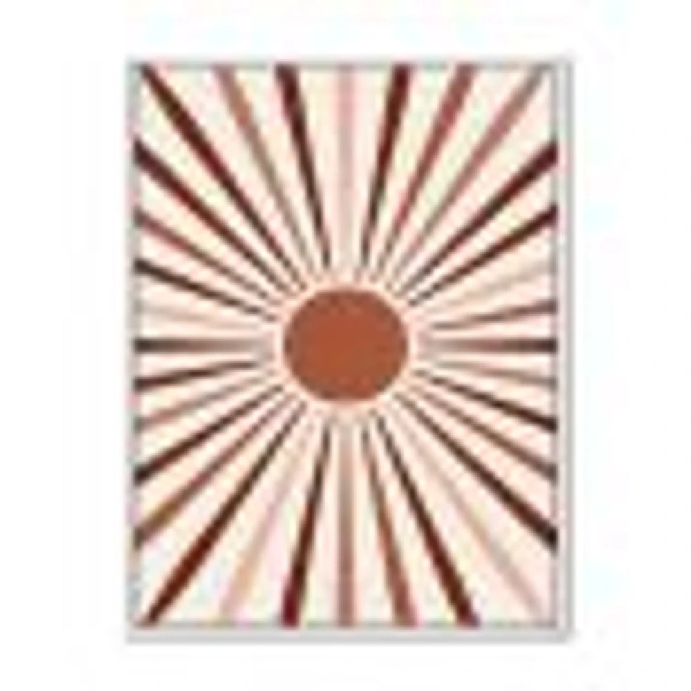 Geometric Radiant Sun  Canvas Wall Art