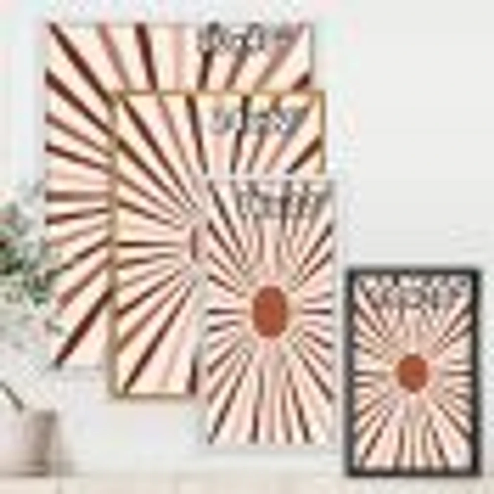 Geometric Radiant Sun  Canvas Wall Art