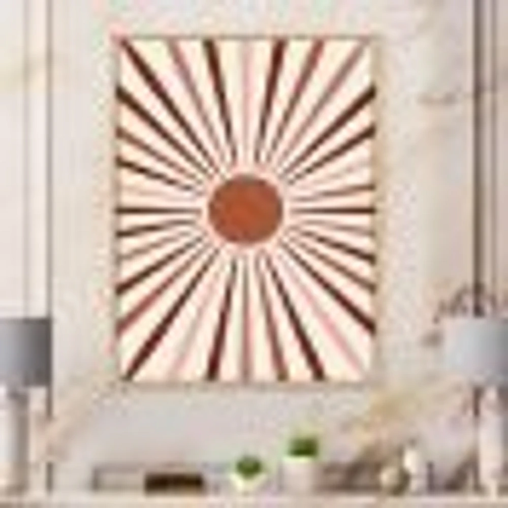 Geometric Radiant Sun  Canvas Wall Art