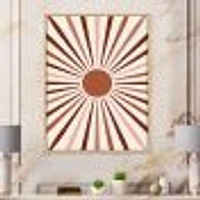 Geometric Radiant Sun  Canvas Wall Art