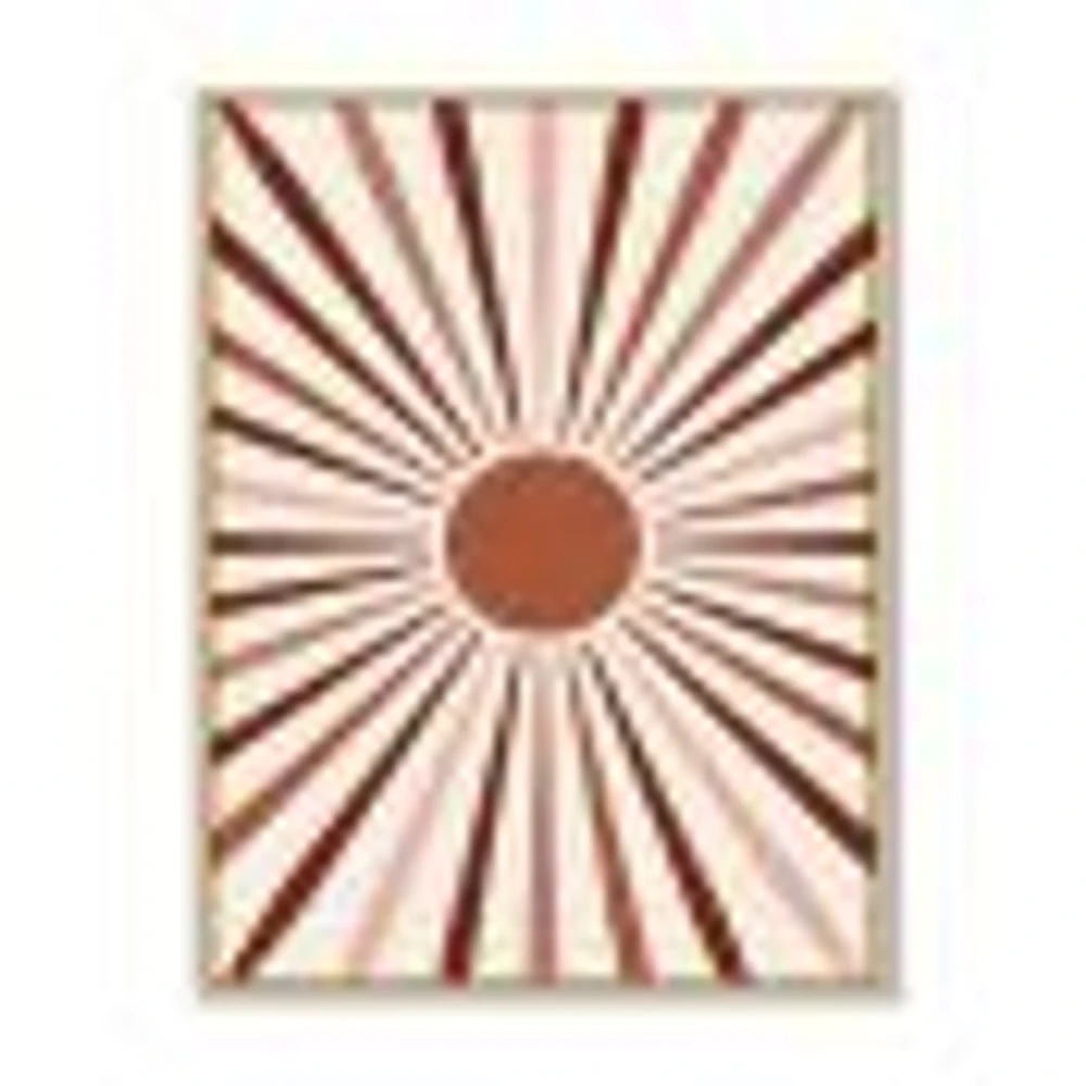 Geometric Radiant Sun  Canvas Wall Art