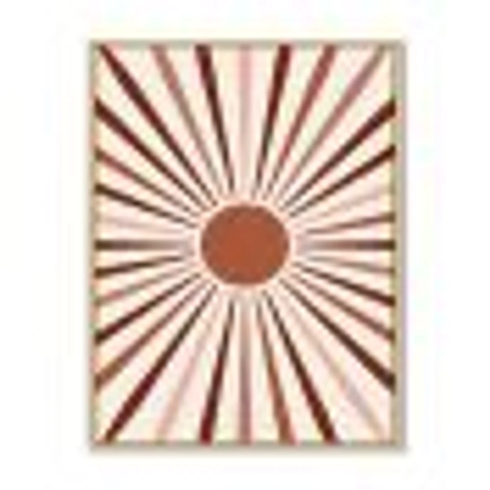 Geometric Radiant Sun  Canvas Wall Art