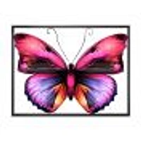 Toile « Bright Pink Butterfly Portrait