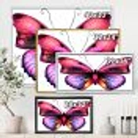 Toile « Bright Pink Butterfly Portrait