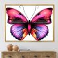 Toile « Bright Pink Butterfly Portrait