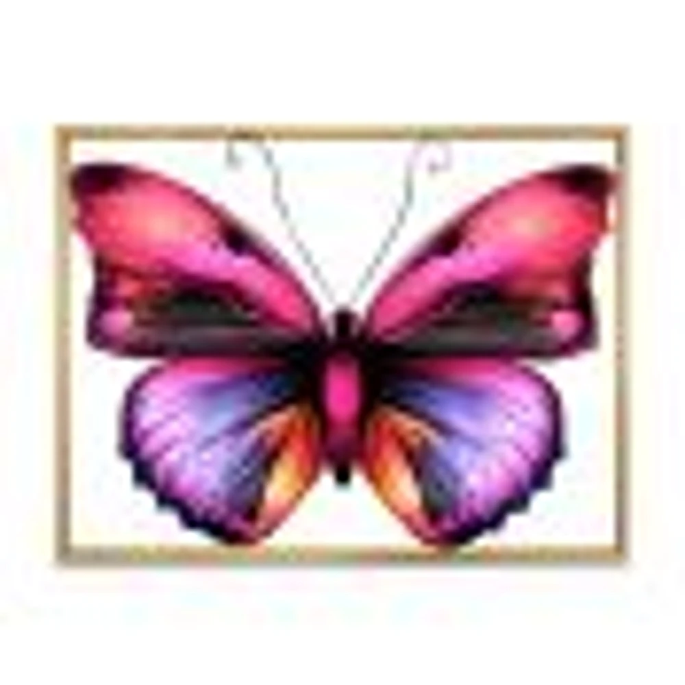 Toile « Bright Pink Butterfly Portrait