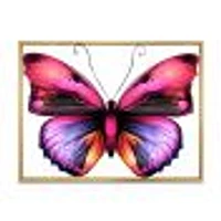 Toile « Bright Pink Butterfly Portrait