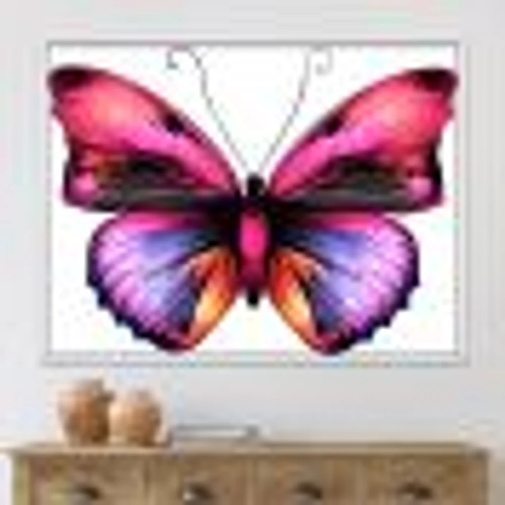 Toile « Bright Pink Butterfly Portrait