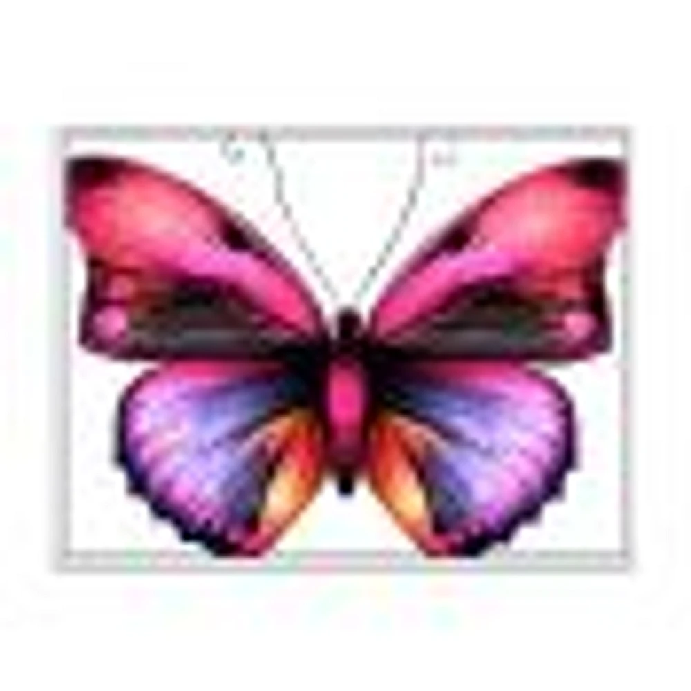 Toile « Bright Pink Butterfly Portrait