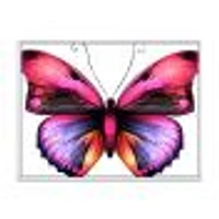 Toile « Bright Pink Butterfly Portrait