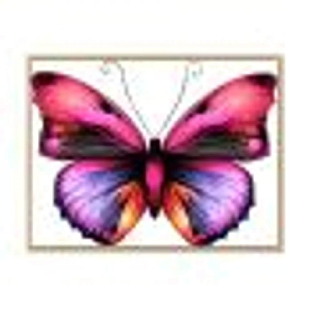 Toile « Bright Pink Butterfly Portrait