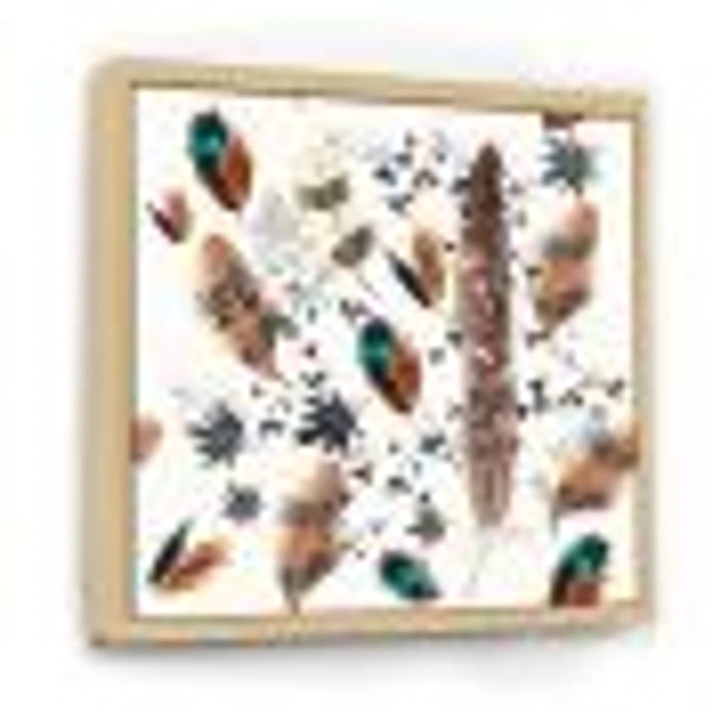 Multicolored Feather Pattern  Wall Art