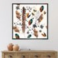 Multicolored Feather Pattern  Wall Art