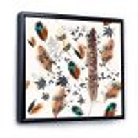 Multicolored Feather Pattern  Wall Art