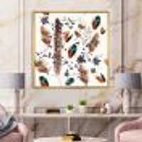 Multicolored Feather Pattern  Wall Art