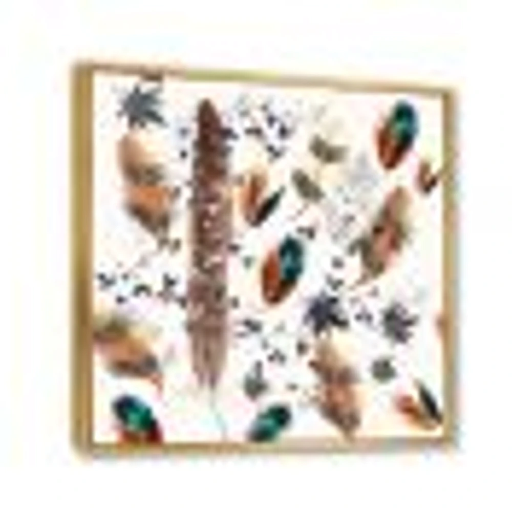 Multicolored Feather Pattern  Wall Art