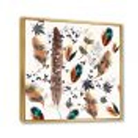 Multicolored Feather Pattern  Wall Art