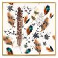 Multicolored Feather Pattern  Wall Art