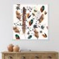 Multicolored Feather Pattern  Wall Art