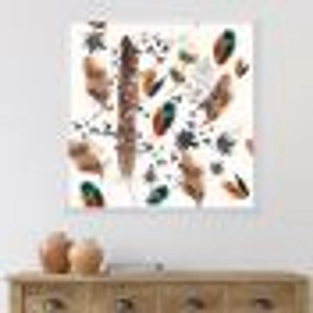 Multicolored Feather Pattern  Wall Art