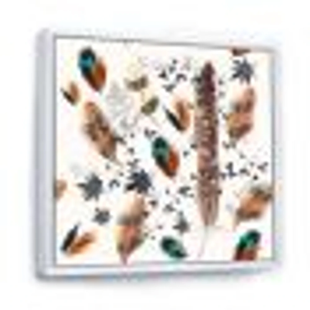 Multicolored Feather Pattern  Wall Art