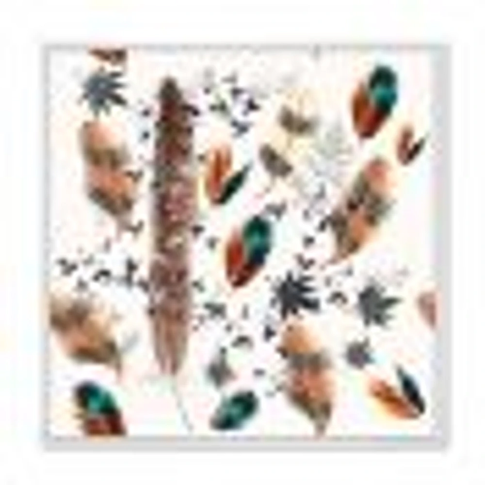 Multicolored Feather Pattern  Wall Art