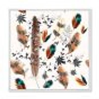 Multicolored Feather Pattern  Wall Art