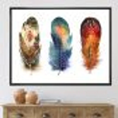 Colourful Boho Feather Set IX  Wall Art
