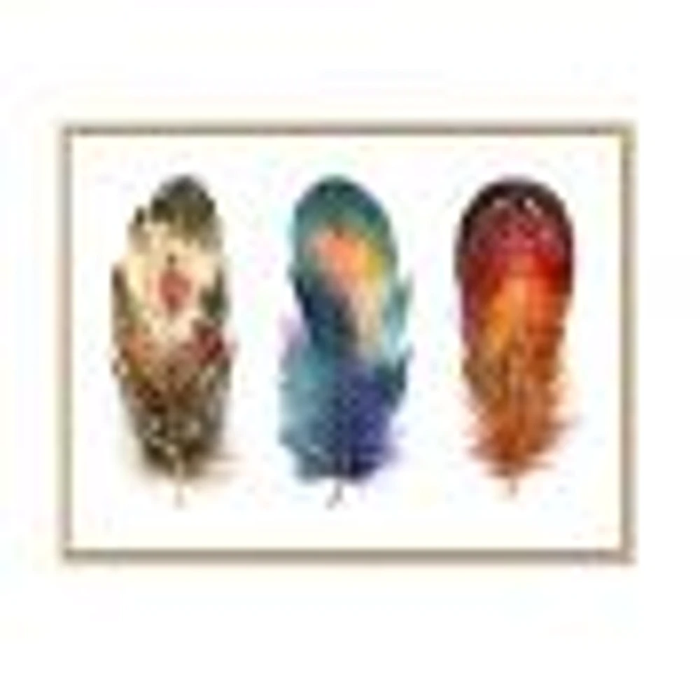 Toile « Colourful Boho Feather Set IX