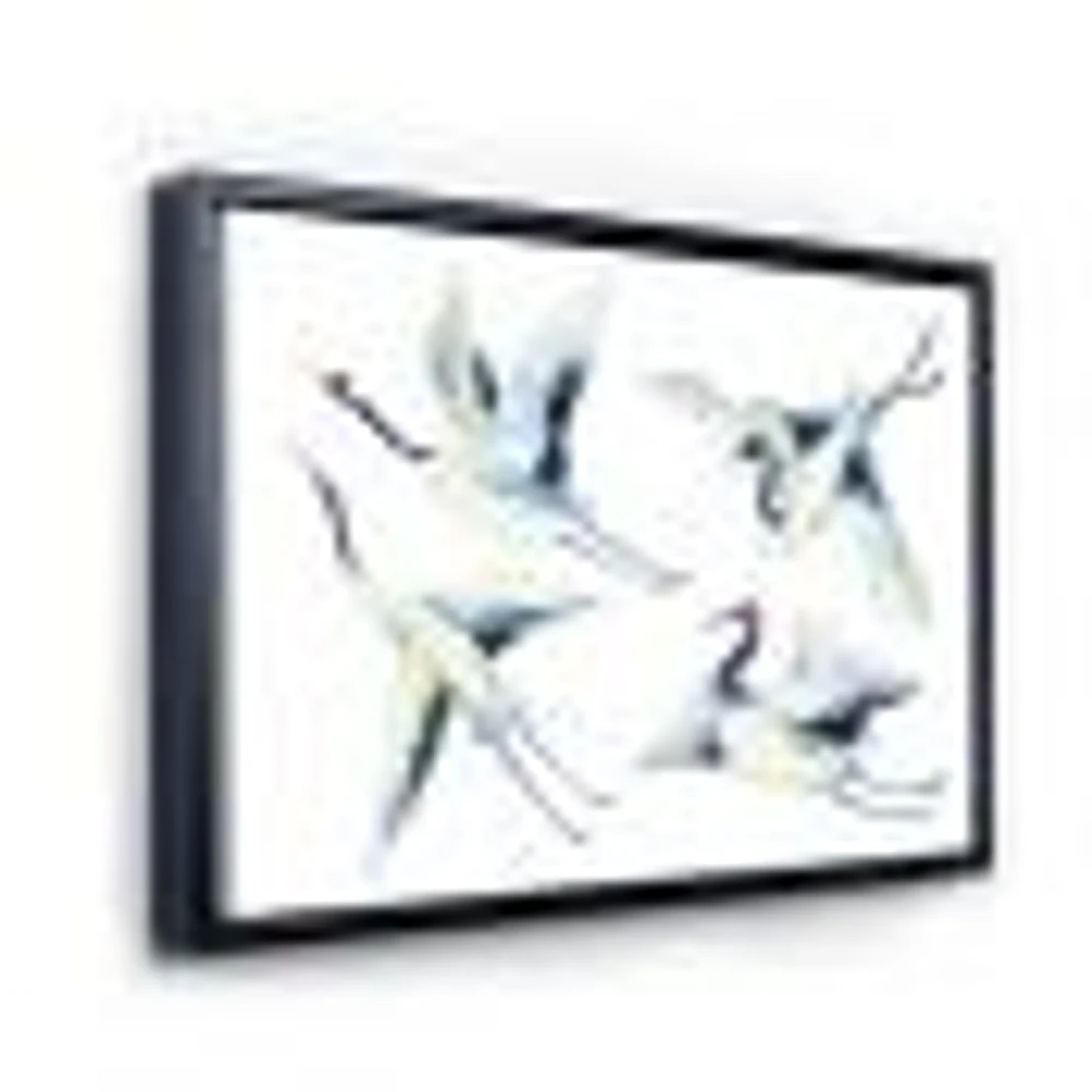 Asian Crane Bird Impression  Wall Art