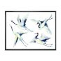 Asian Crane Bird Impression  Wall Art