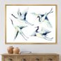 Asian Crane Bird Impression  Wall Art