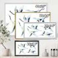 Asian Crane Bird Impression  Wall Art