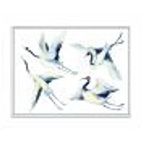 Asian Crane Bird Impression  Wall Art