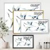 Asian Crane Bird Impression  Wall Art