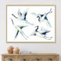 Asian Crane Bird Impression  Wall Art