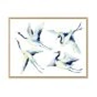 Asian Crane Bird Impression  Wall Art