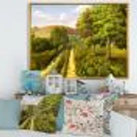 Toile « Vibrant Country Road During Summer