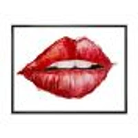 Valentines Day Red Woman Lips  Wall Art