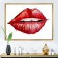 Valentines Day Red Woman Lips  Wall Art