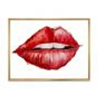 Valentines Day Red Woman Lips  Wall Art