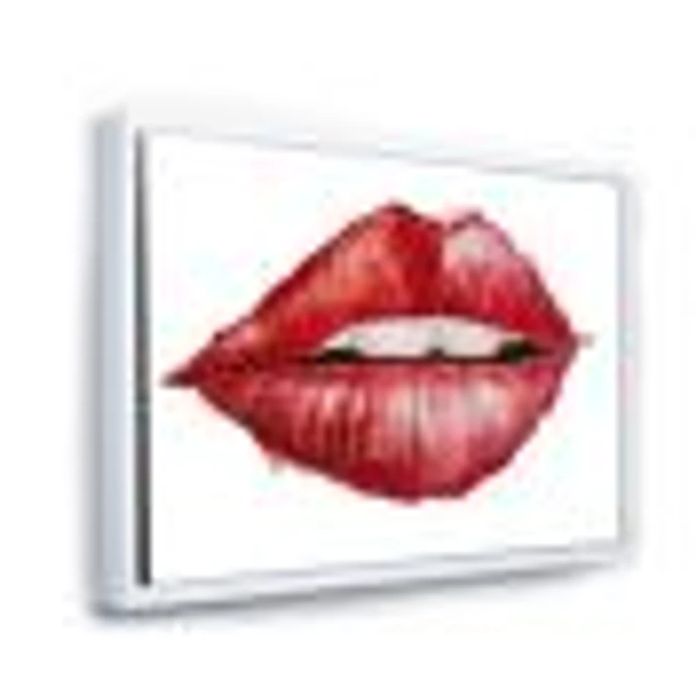 Valentines Day Red Woman Lips  Wall Art