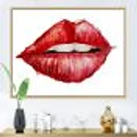 Valentines Day Red Woman Lips  Wall Art